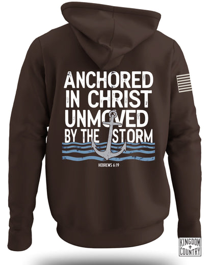 Anchored In Christ Unmoved By The Storm hoodie product