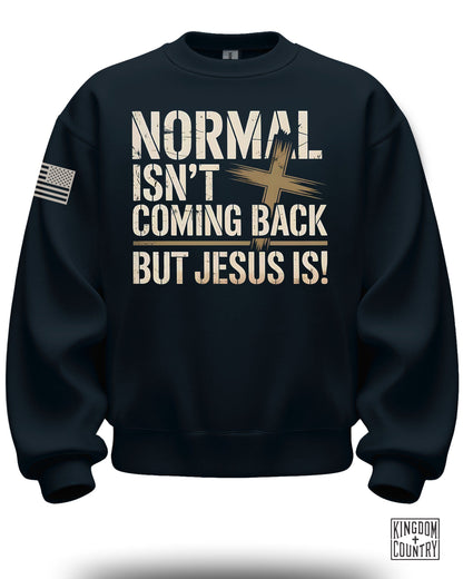 Normal Isn't Coming Back But Jesus Is Sweatshirt