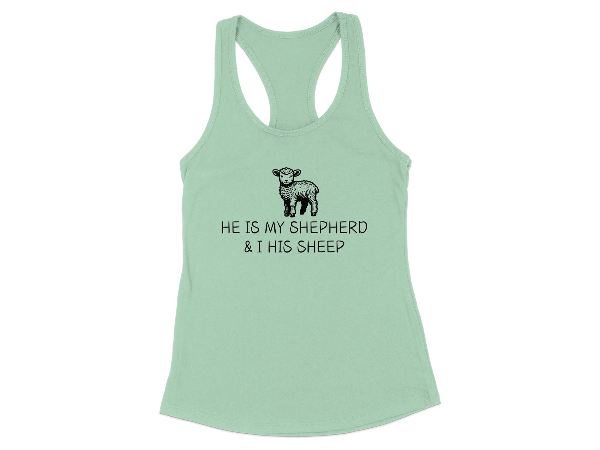 He is My Shepherd and I His Sheep tank top product type