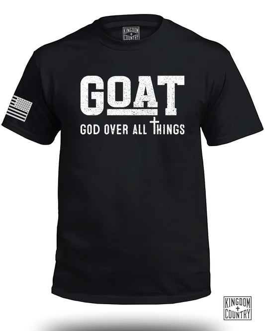 GOAT God Over All Things T-Shirt for Men Christian product