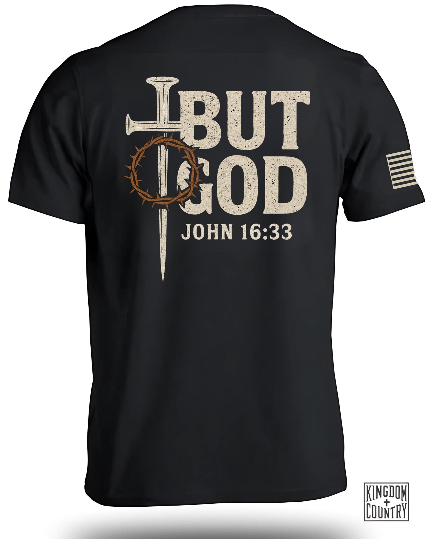 Inspirational But God John 16:33 Graphic T-Shirt Product