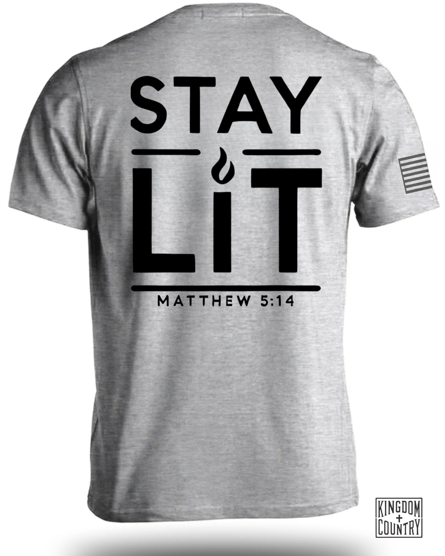 Stay Lit Matthew 5:14 Graphic Tee Shirt product