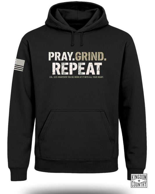 Pray Grind Repeat Graphic Hoodie Sweatshirt product type