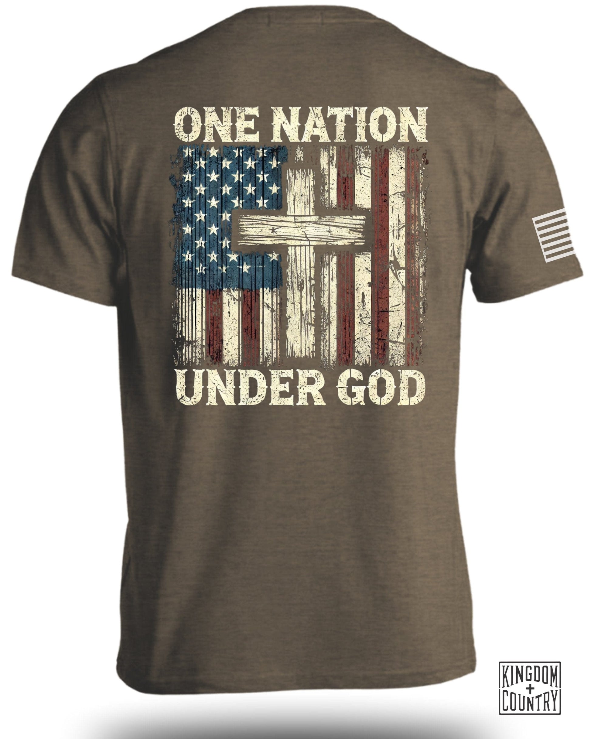 One Nation Under God Flag Cross T-Shirt product