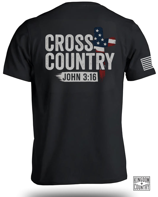 John 3:16 Cross Country Flag Design Shirt product