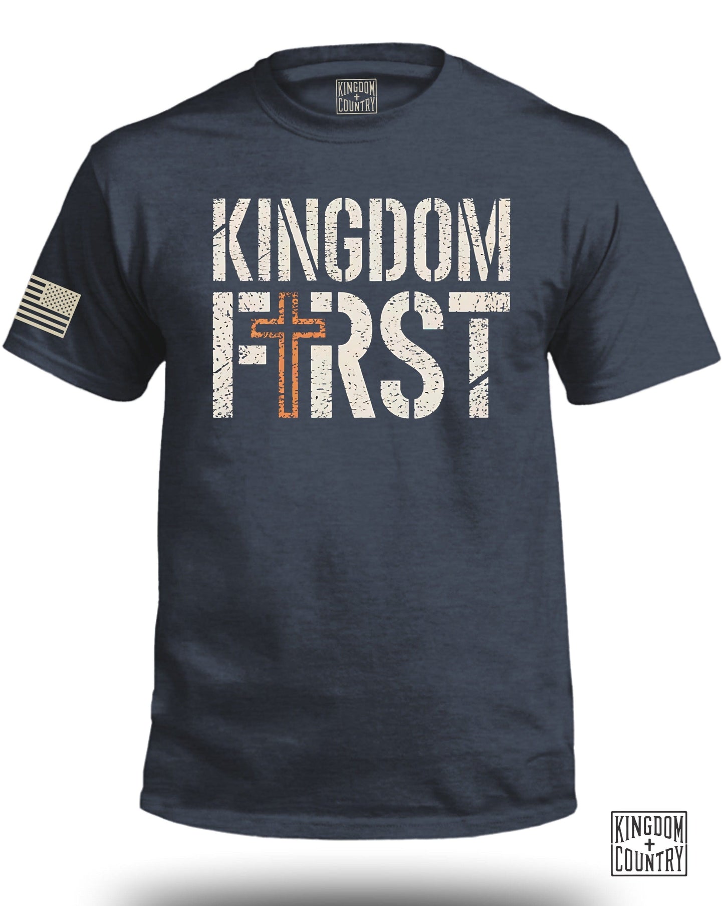 Kingdom First Graphic Patriotic Tee Shirt product type