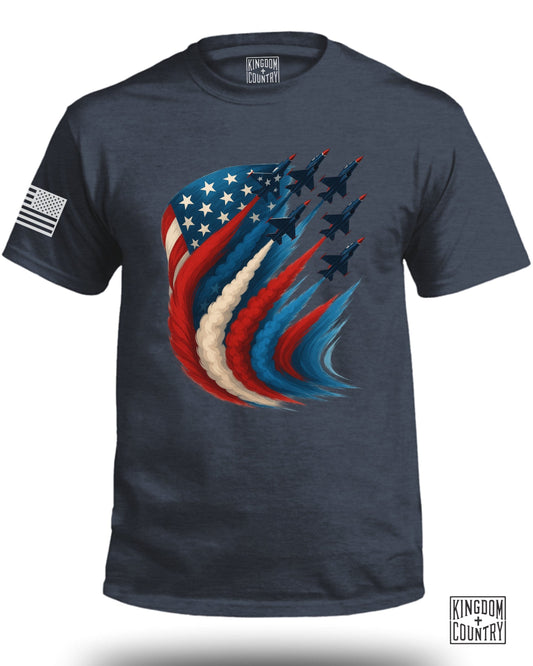 Patriotic Airshow Graphic Design T-Shirt product