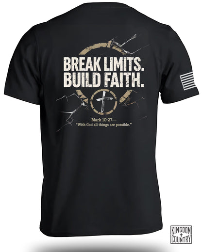 Break Limits Build Faith Mark 10:27 T-shirt product type