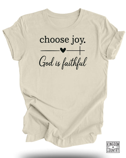 Choose Joy God Is Faithful Graphic Tee product type