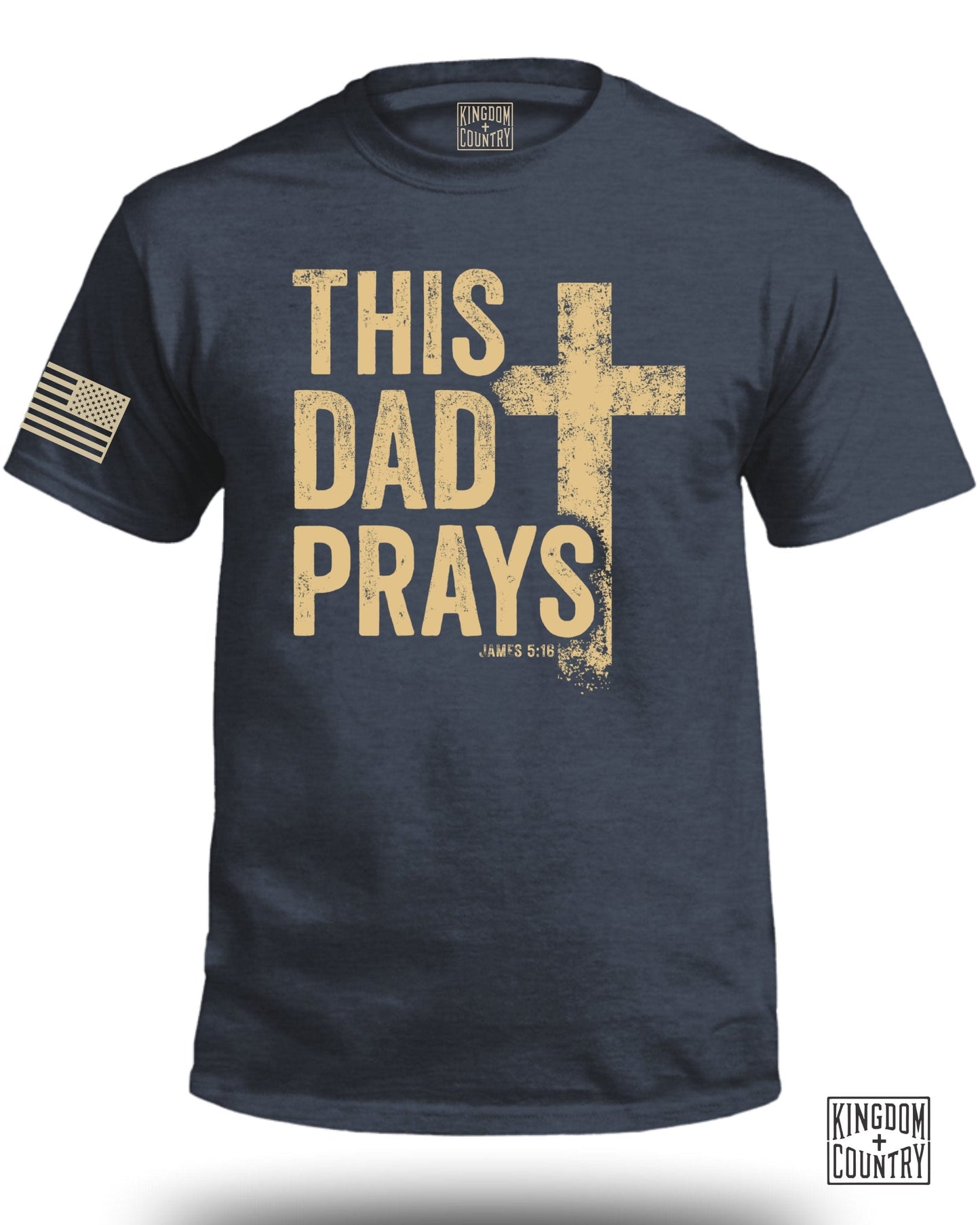 This Dad Prays Patriotic Cross Dad T-Shirt product type