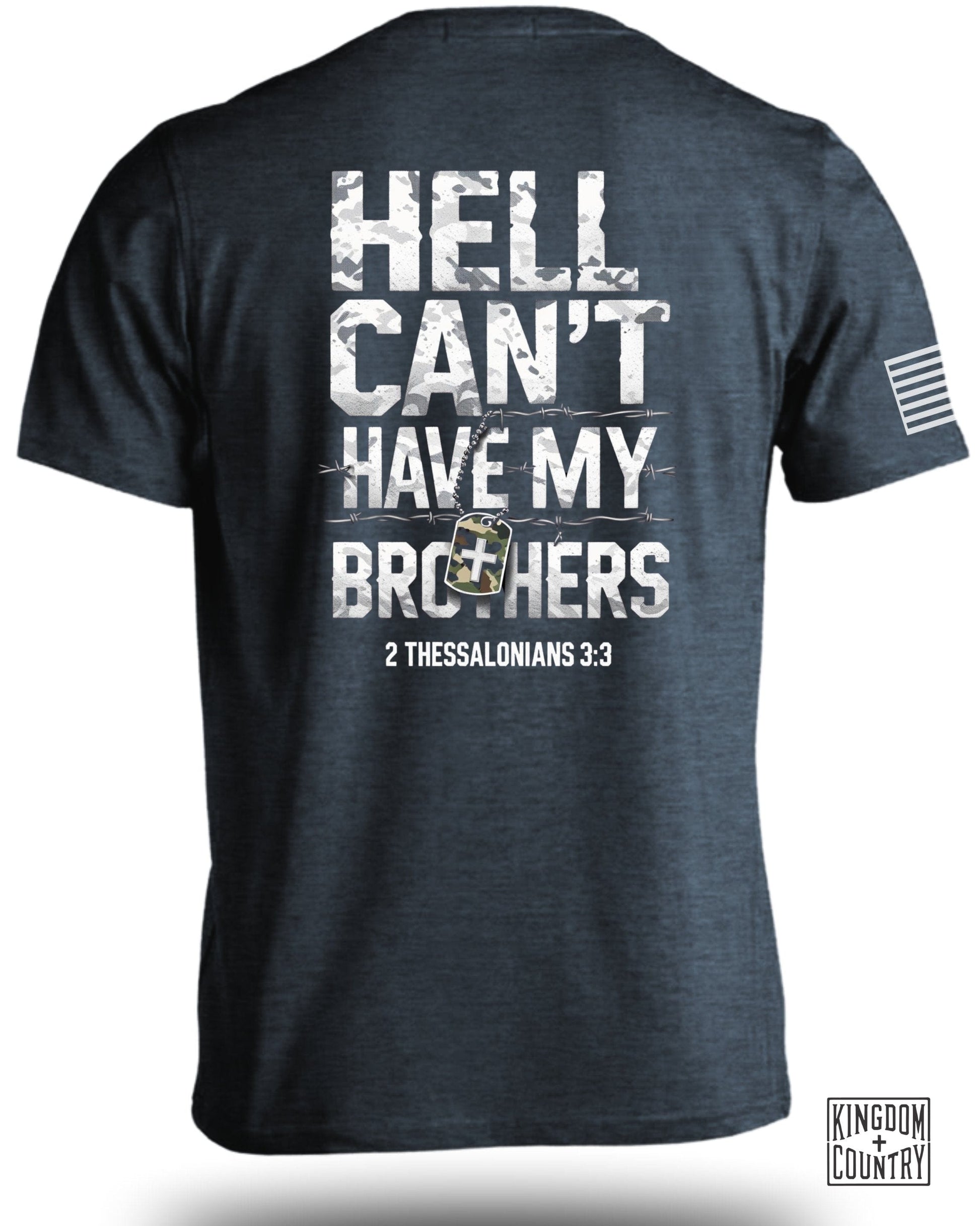Hell Can't Have My Brothers Patriotic Navy T-Shirt product type