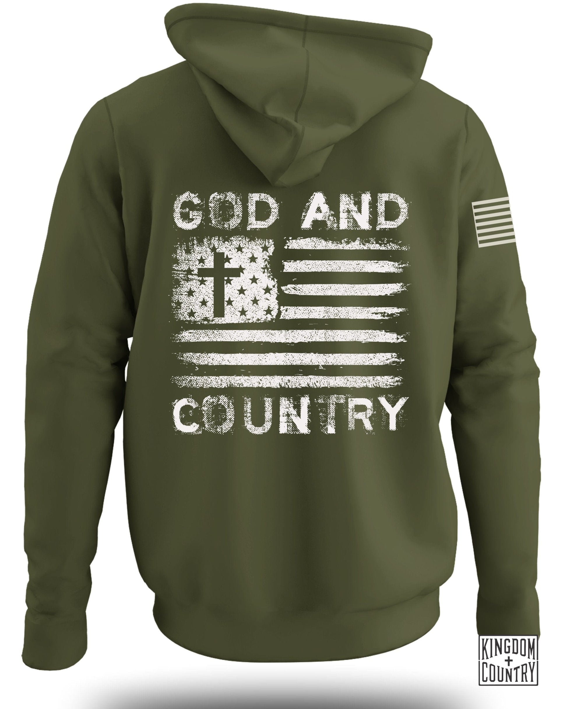 God and Country Flag Hoodie patriotic product type