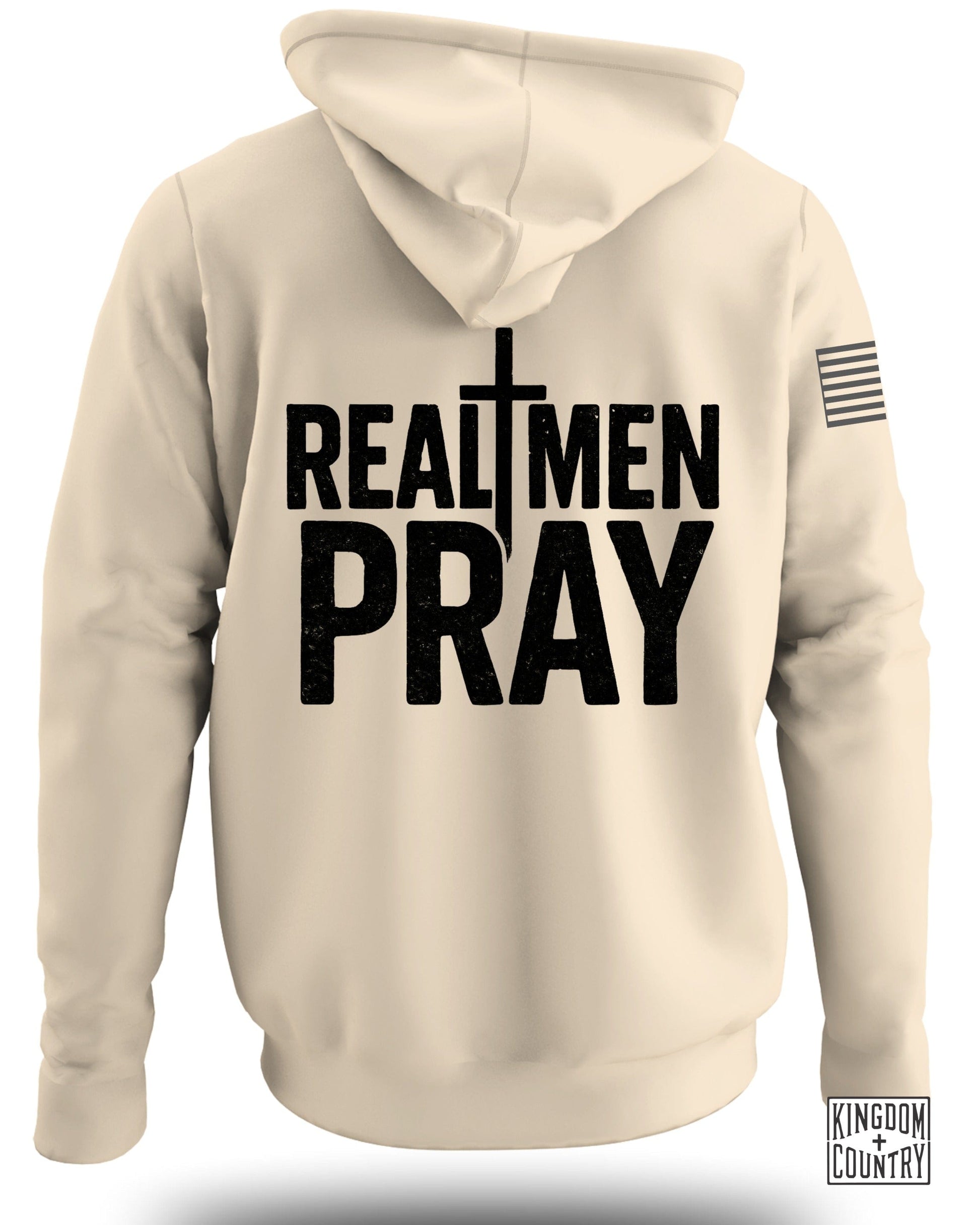 Real Men Pray Hooded Sweatshirt Hoodie Christian