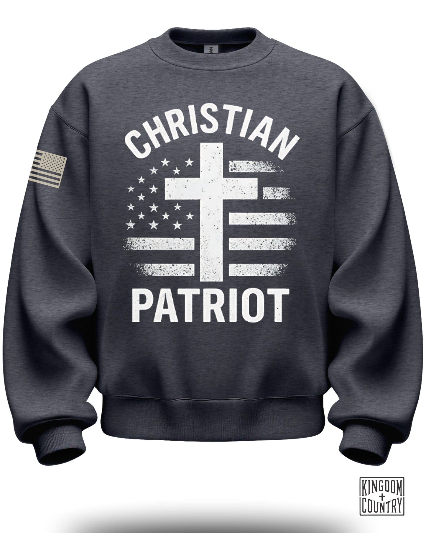 Christian Patriot Cross Flag Sweatshirt Product