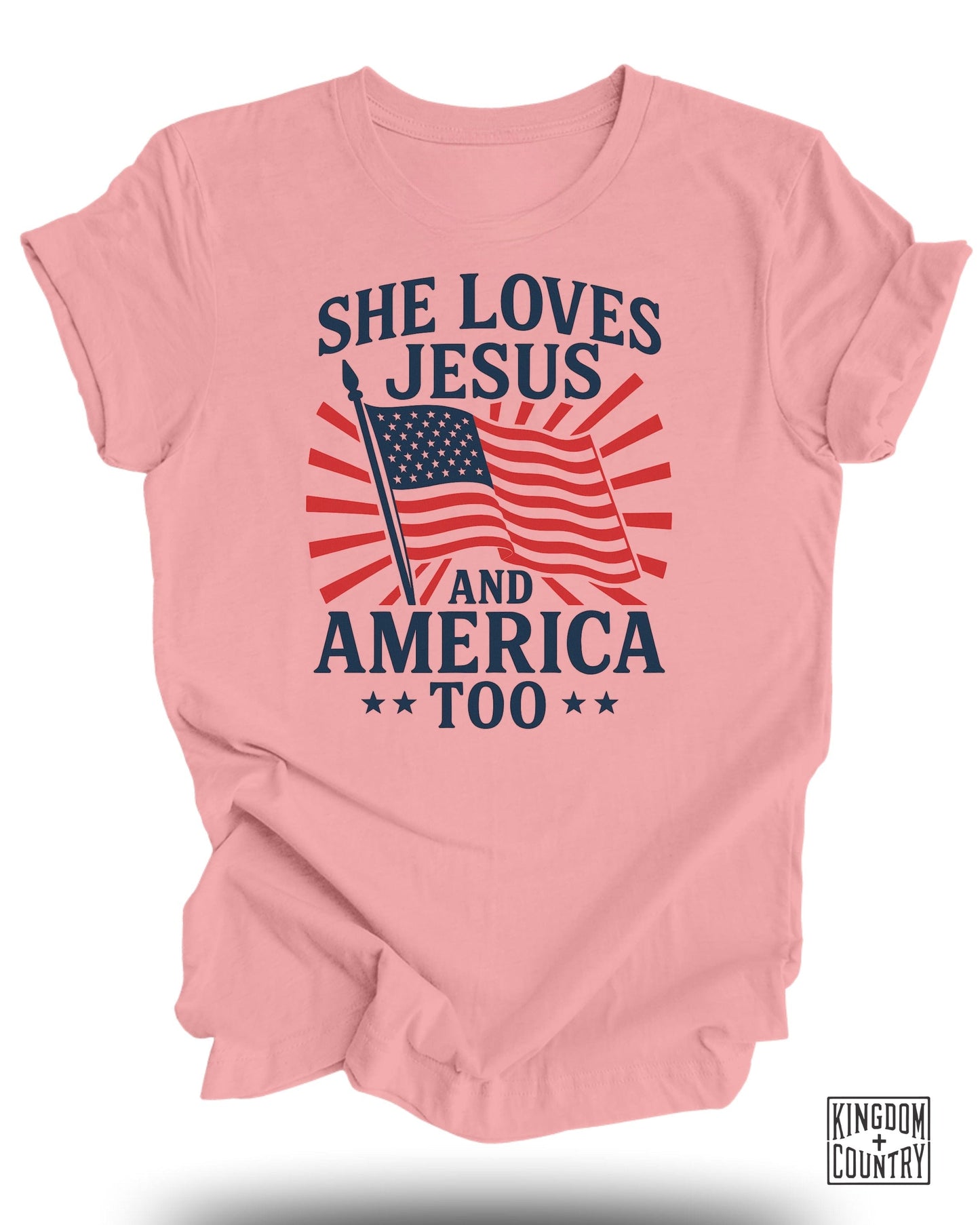 She Loves Jesus And America Too T-shirt product type