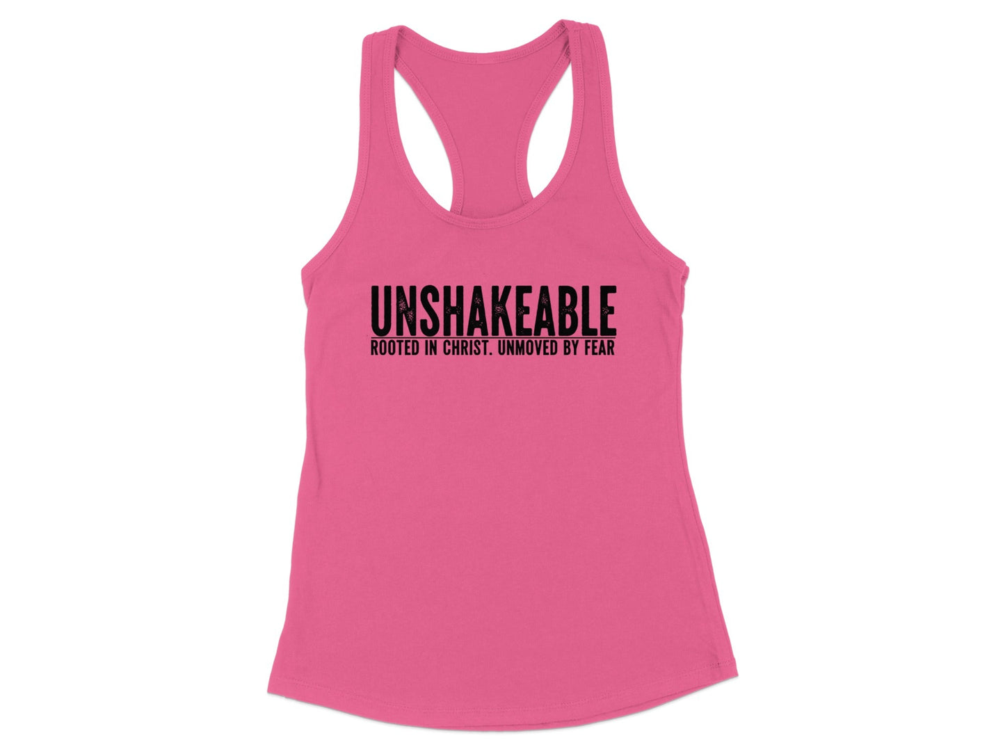 Unshakeable Rooted in Christ Motivational Tank Top product type