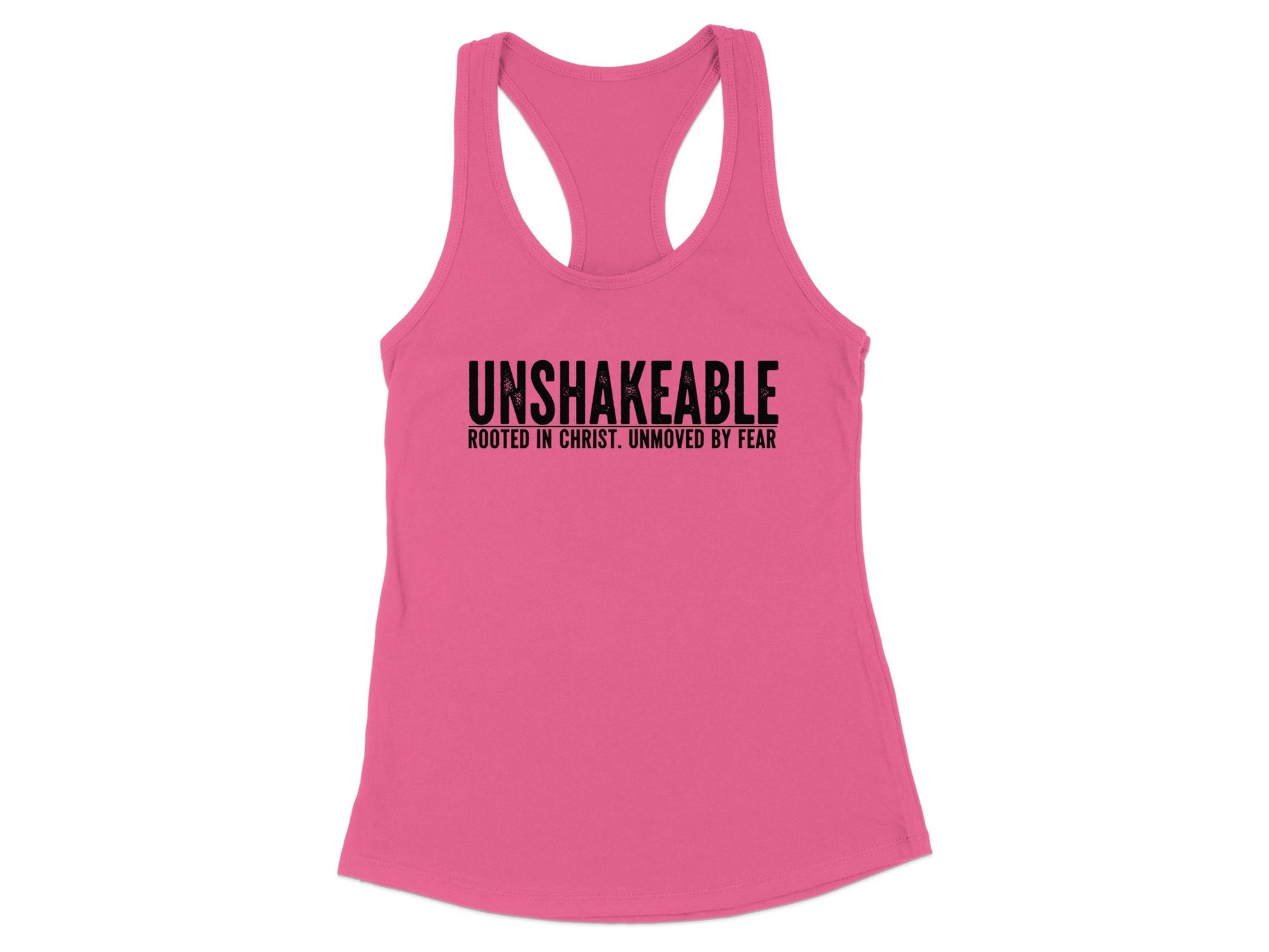 Unshakeable Rooted in Christ Motivational Tank Top product type