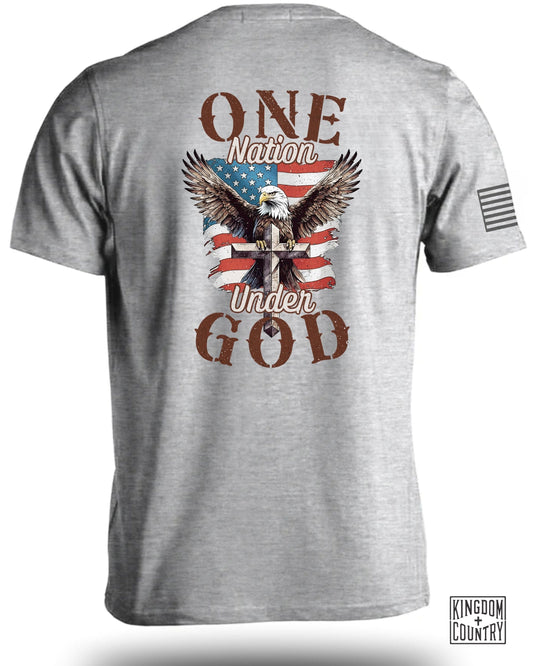 One Nation Under God Eagle Patriotic Graphic T-Shirt product type