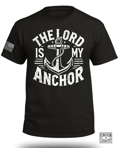 The Lord Is My Anchor Graphic Black T-shirt product type