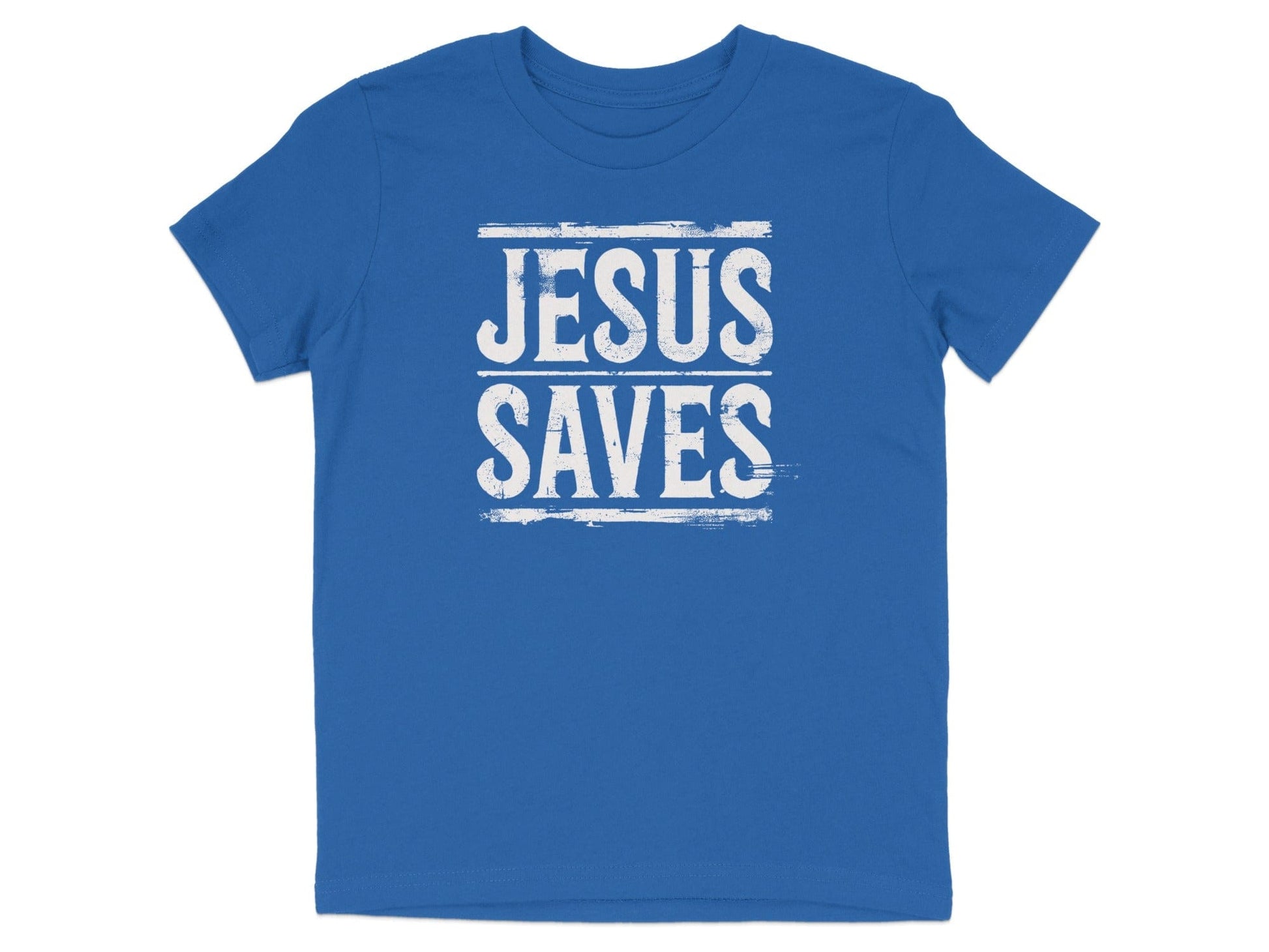 Jesus Saves Graphic Blue T-shirt for Believers
