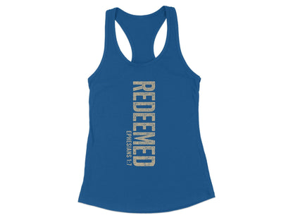 Redeemed Ephesians 1:7 Blue Tank Top product type