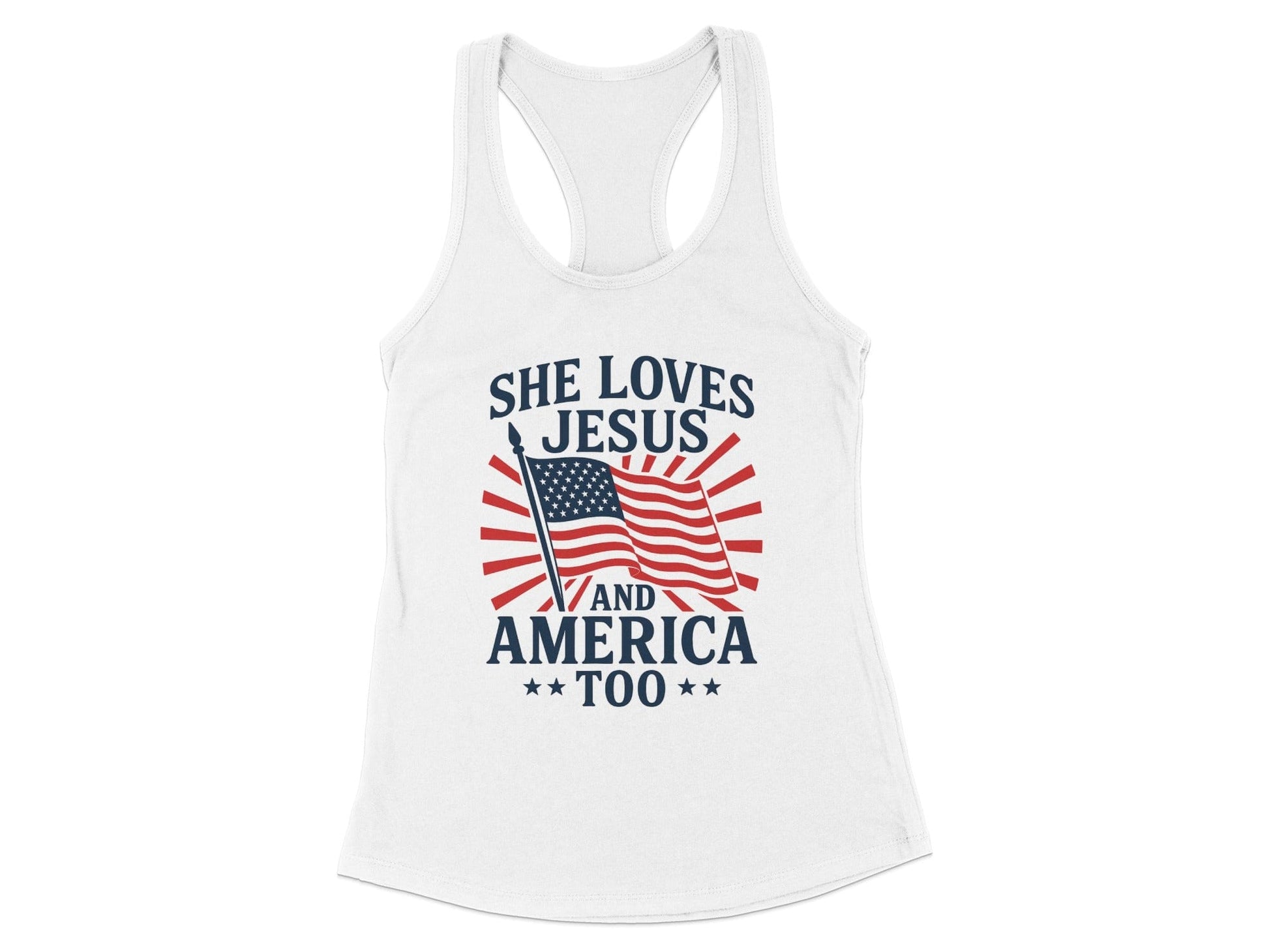 She Loves Jesus And America Too Tank Top product type