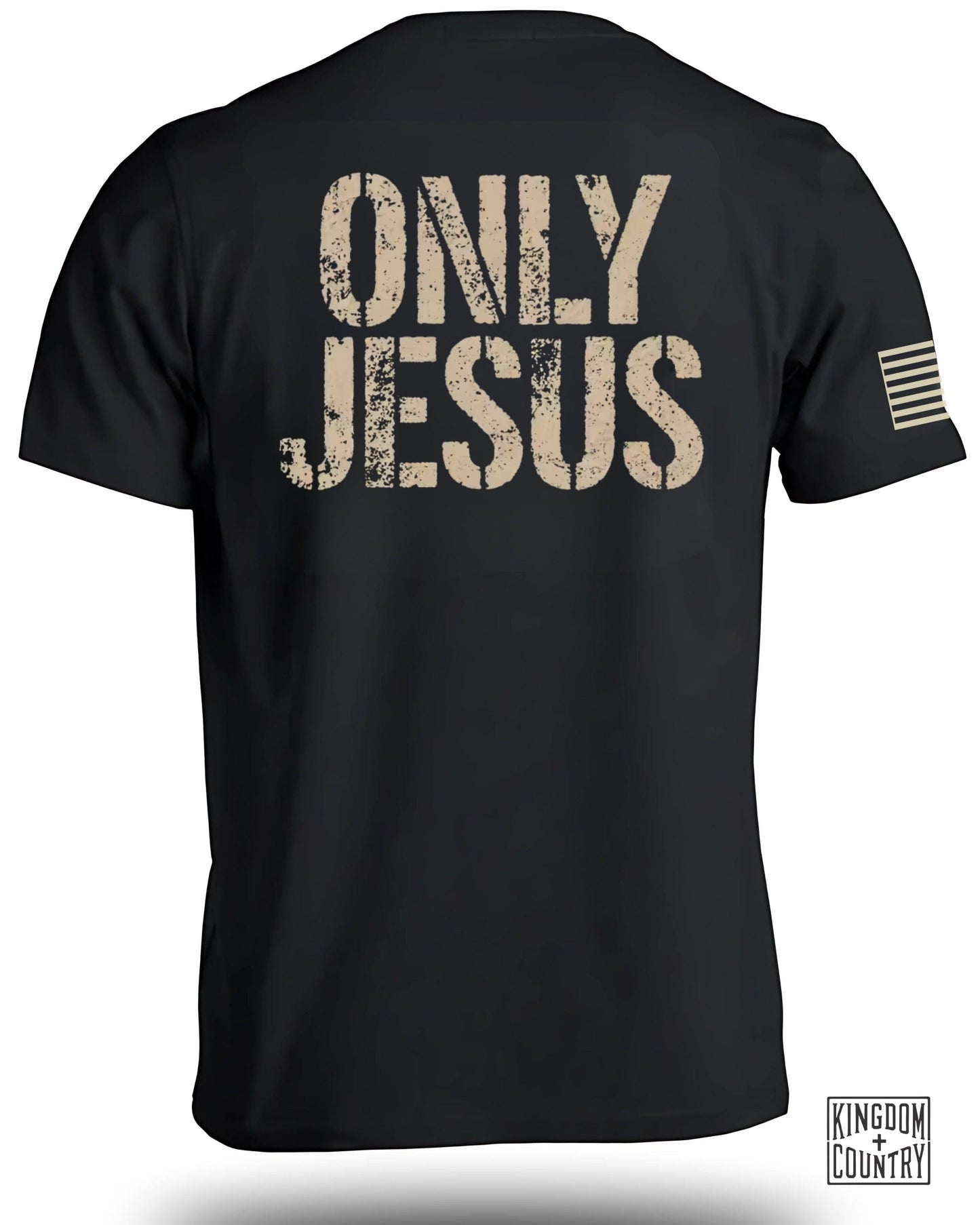 Only Jesus Graphic Tee with Flag Sleeve product type