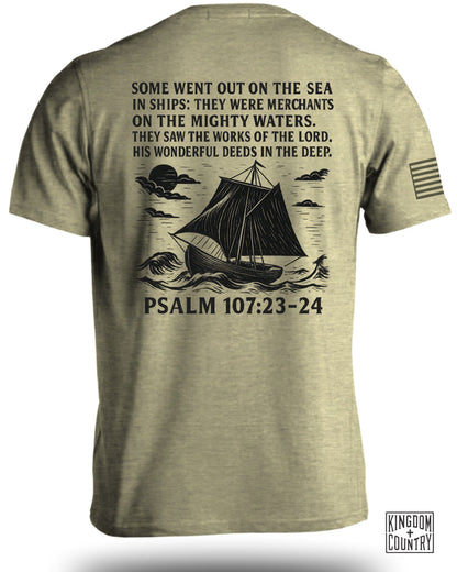 Psalm 107 23 24 Nautical Verse Graphic Shirt product