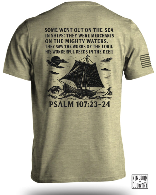 Psalm 107 23 24 Nautical Verse Graphic Shirt product
