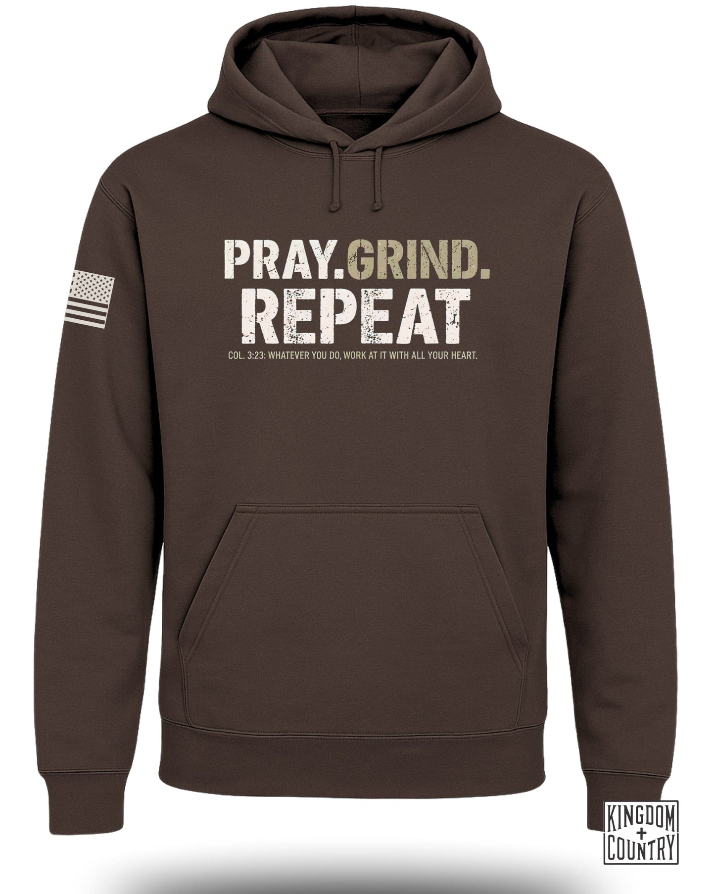 Pray Grind Repeat Slogan Hoodie Sweatshirt product type