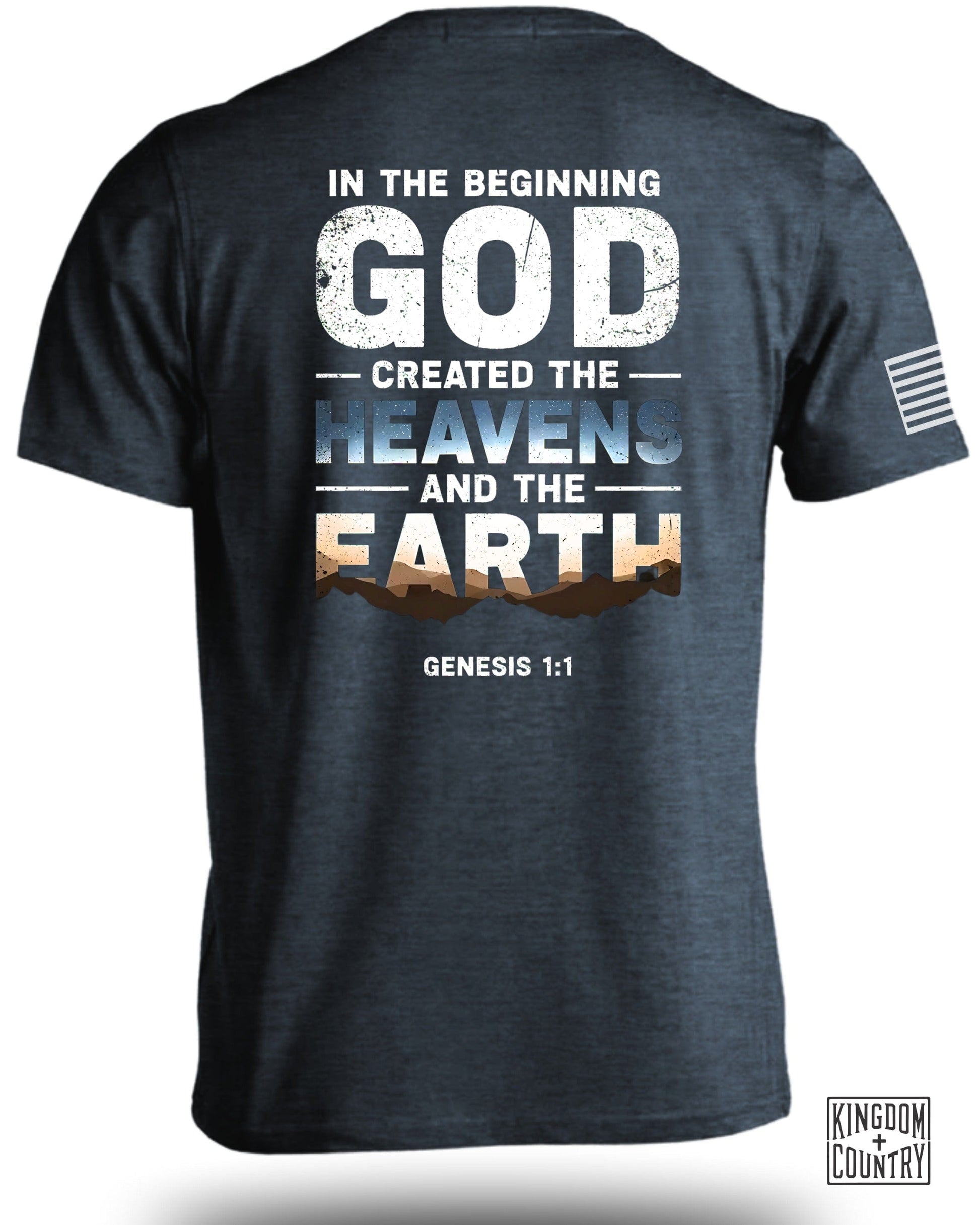 God Created Heavens and Earth Genesis 1:1 Shirt Product