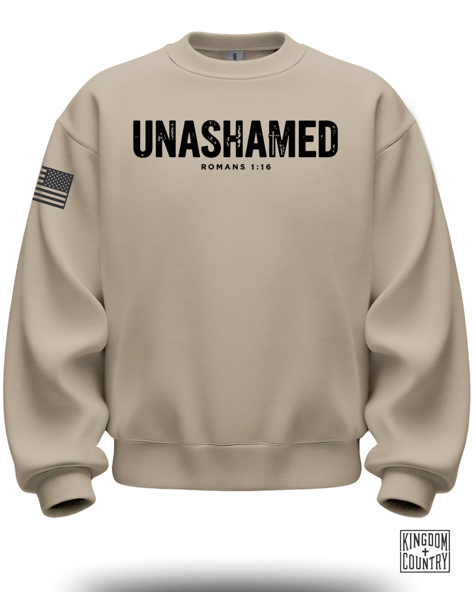 UNASHAMED Romans 1:16 Patriotic American Sweatshirt
