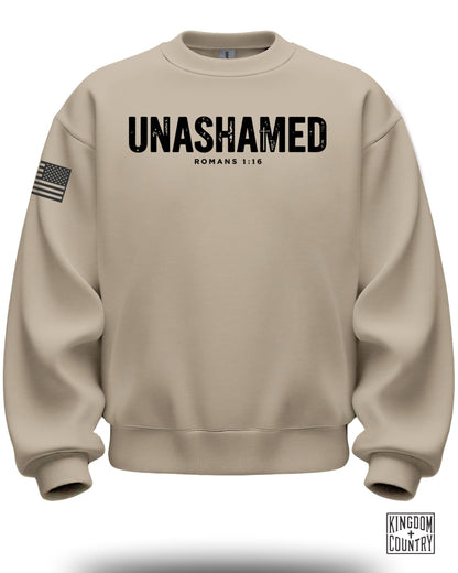 UNASHAMED Romans 1:16 Patriotic American Sweatshirt