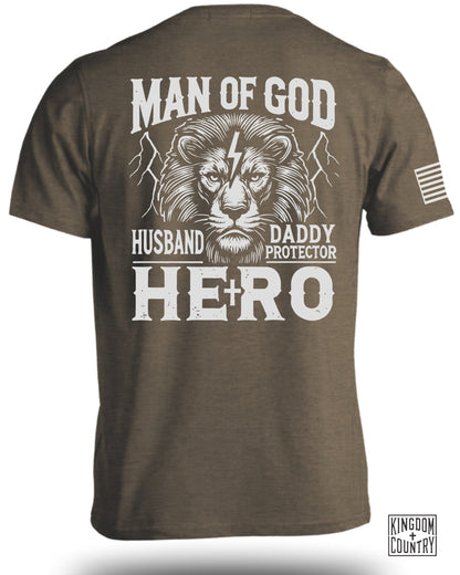Man of God Hero Husband Daddy Protector Shirt product