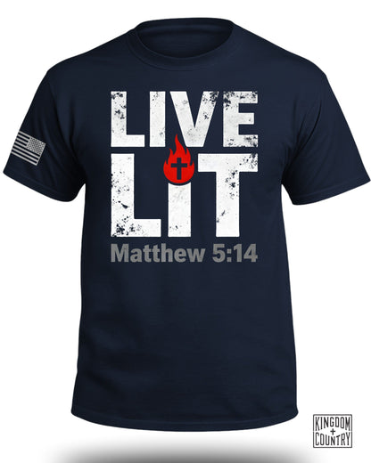 Live Lit Matthew 5 14 Graphic Shirt Clothing Product