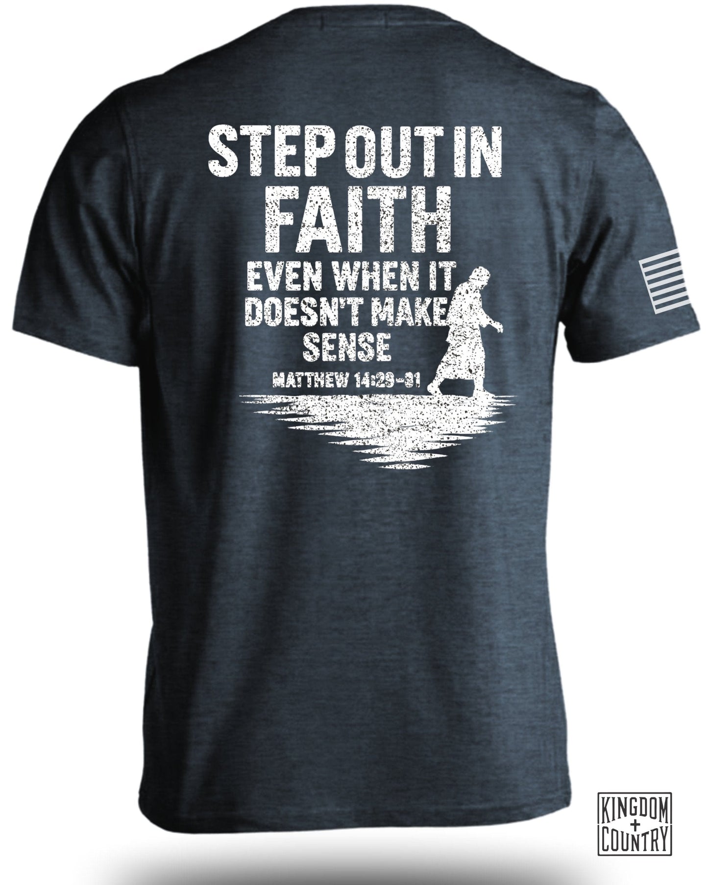 Step Out in Faith Motivational Quote Shirt product type