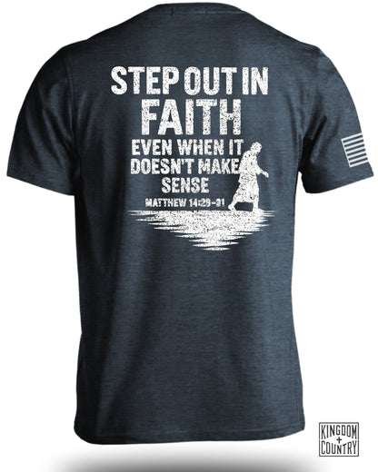 Step Out in Faith Motivational Quote Shirt product type