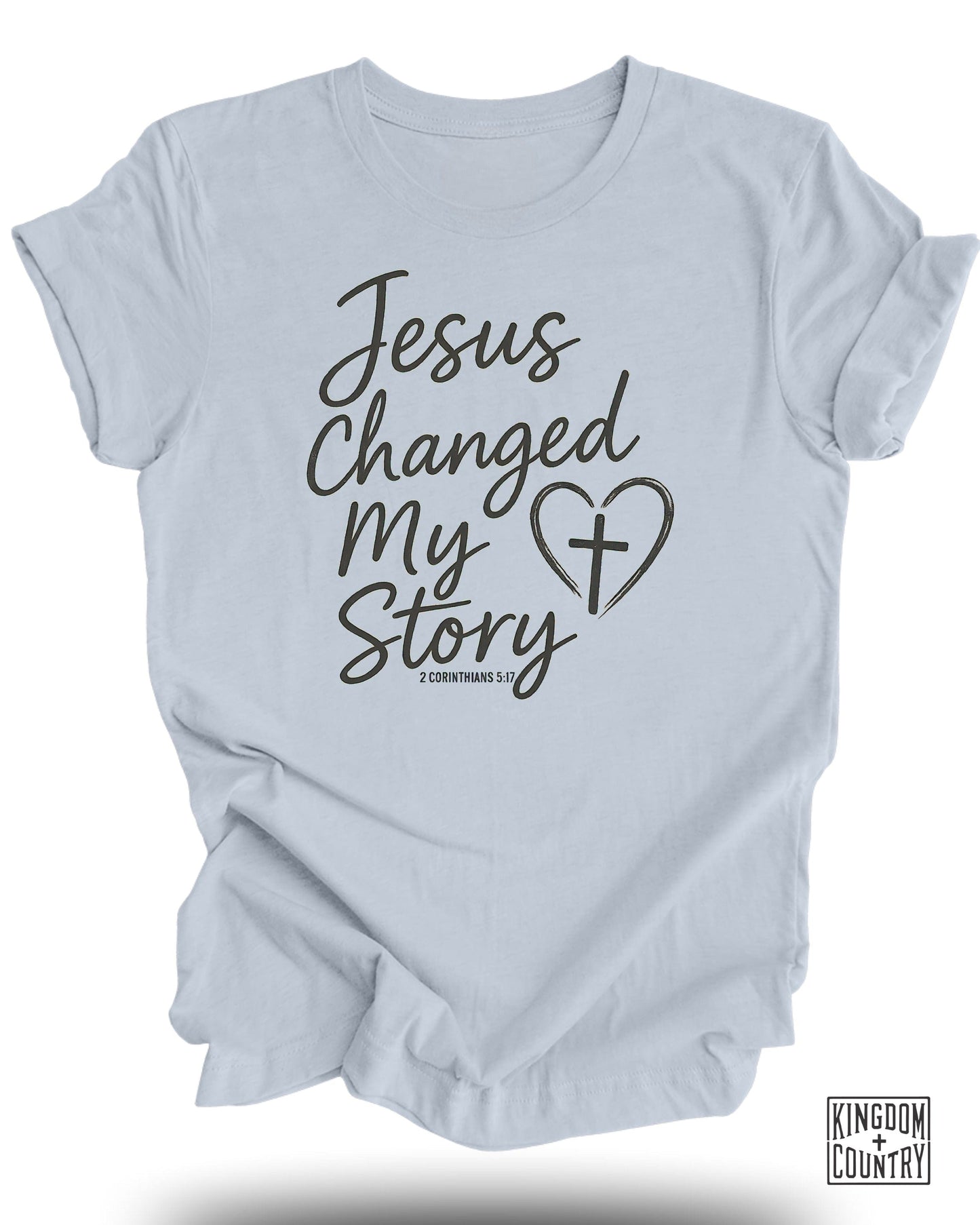 Jesus Changed My Story Heart Graphic T-Shirt product