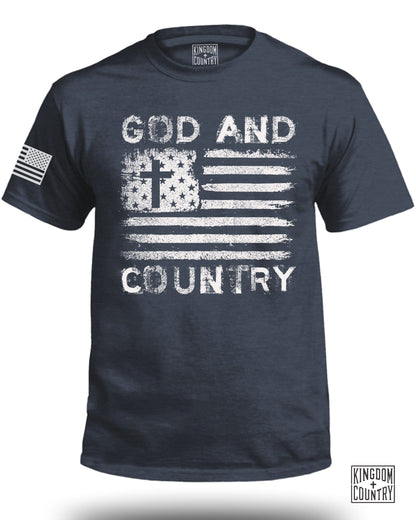 God and Country USA Flag Graphic T-shirt product type