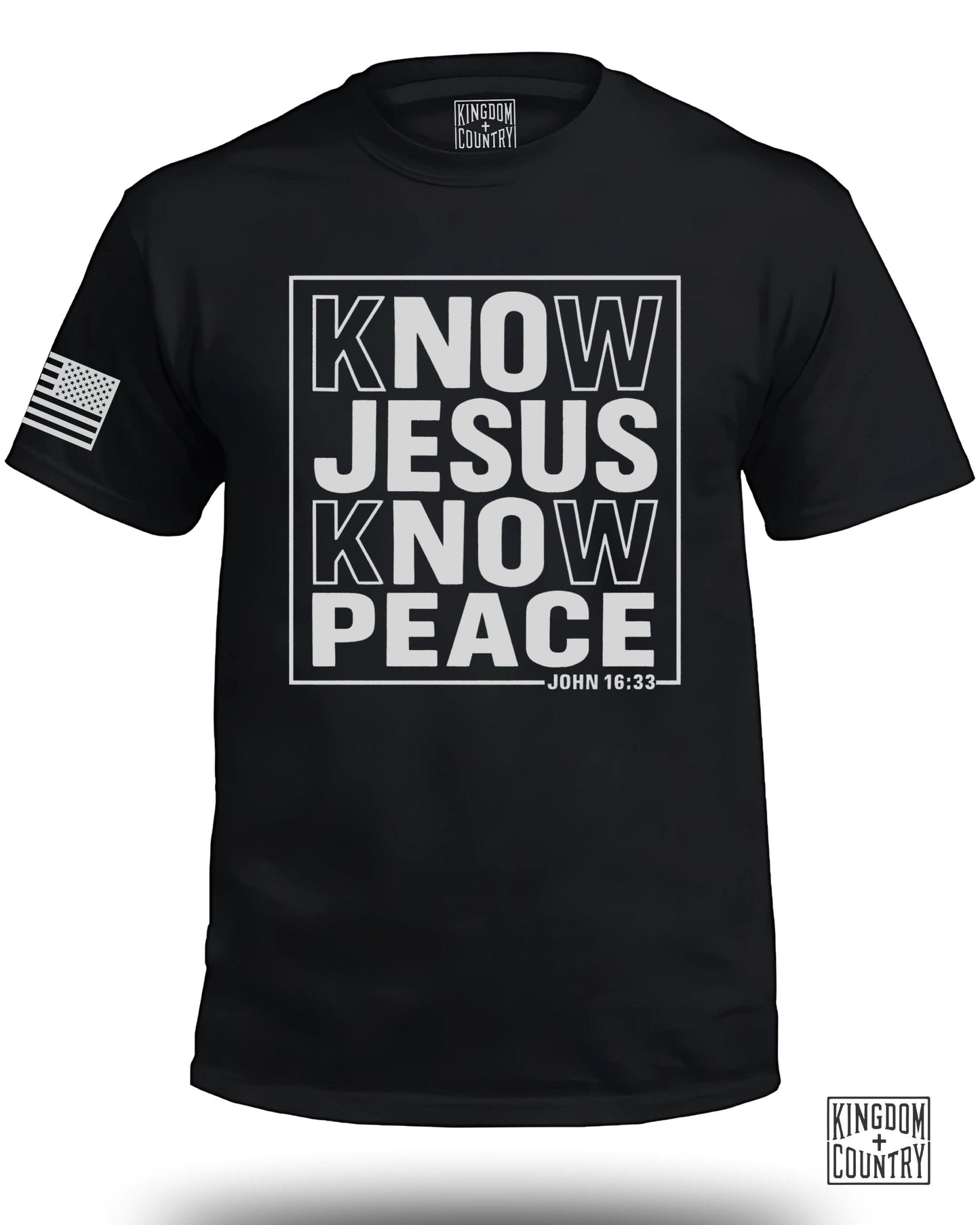 Know Jesus Know Peace John 16:33 T-shirt product type