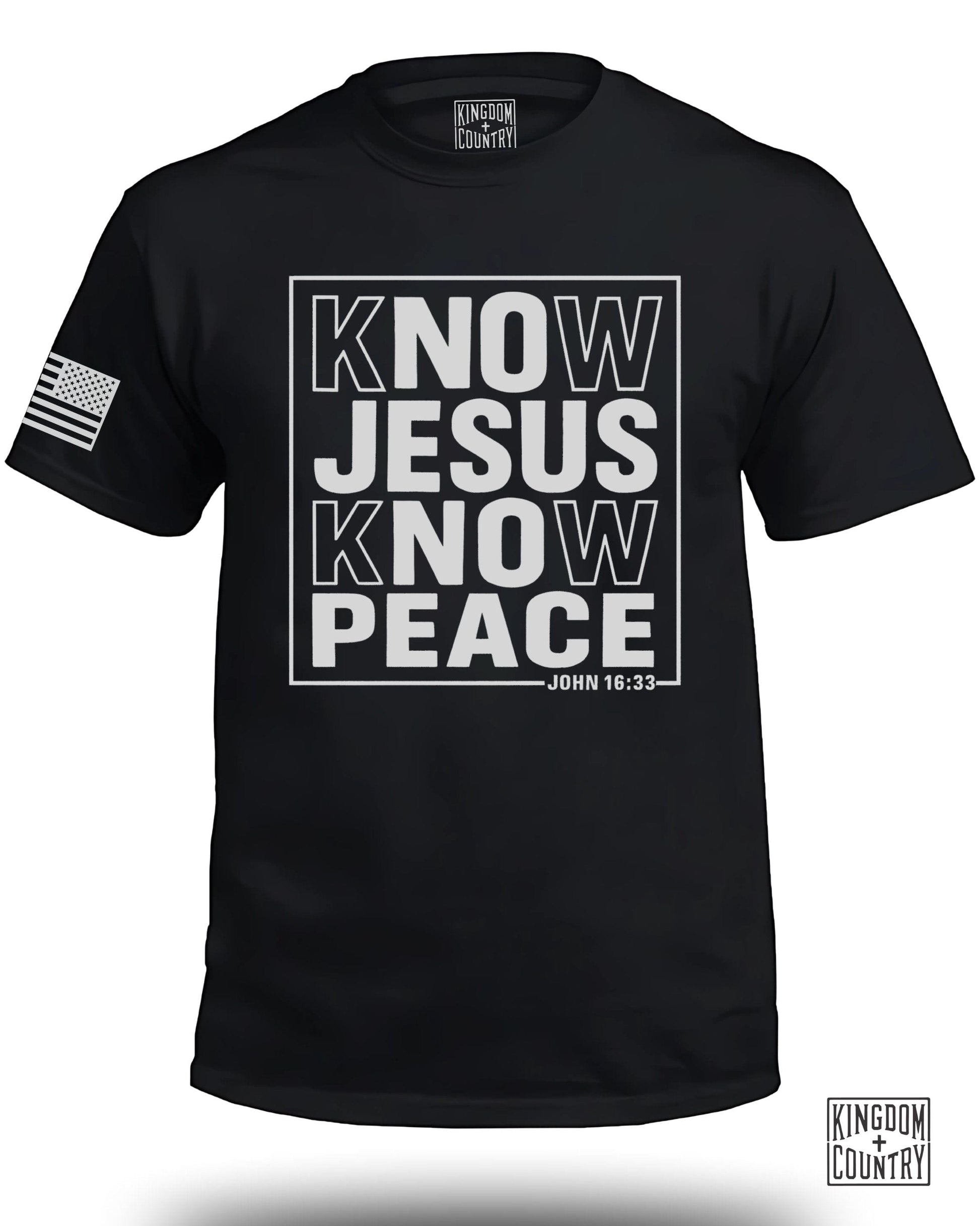 Know Jesus Know Peace John 16:33 T-shirt product type