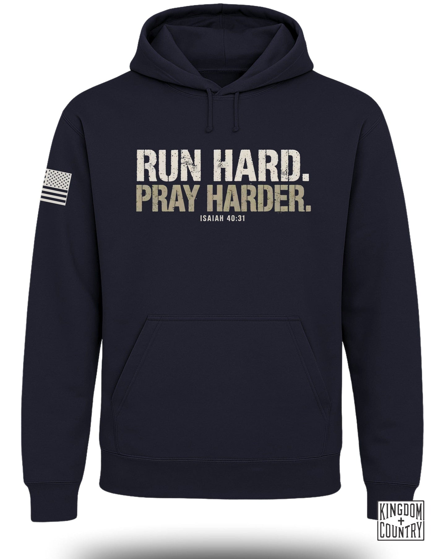 Run Hard Pray Harder Isaiah 40:31 Hoodie for Sale