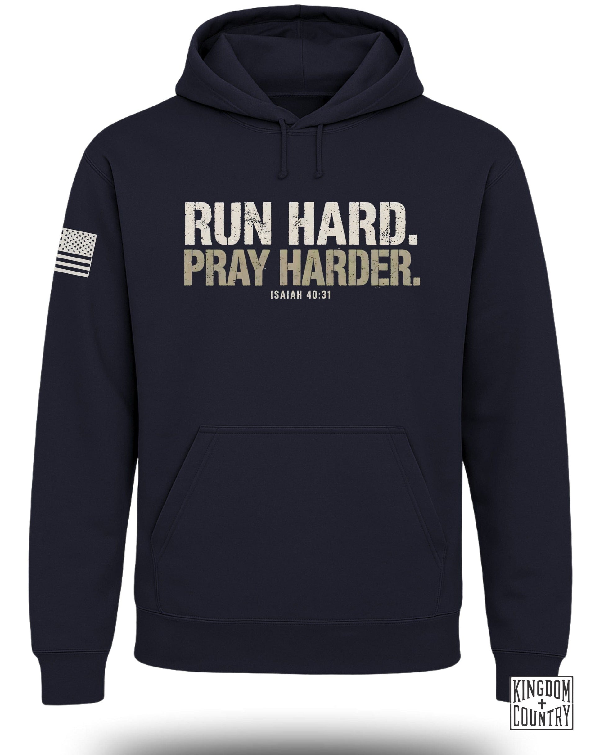 Run Hard Pray Harder Isaiah 40:31 Hoodie for Sale