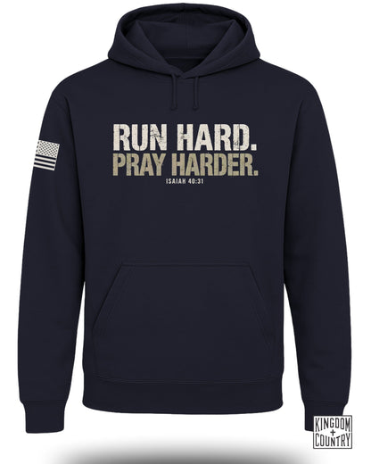 Run Hard Pray Harder Isaiah 40:31 Hoodie for Sale